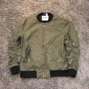 Green bomber jacket